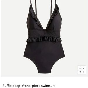 J. Crew black one piece swimsuit